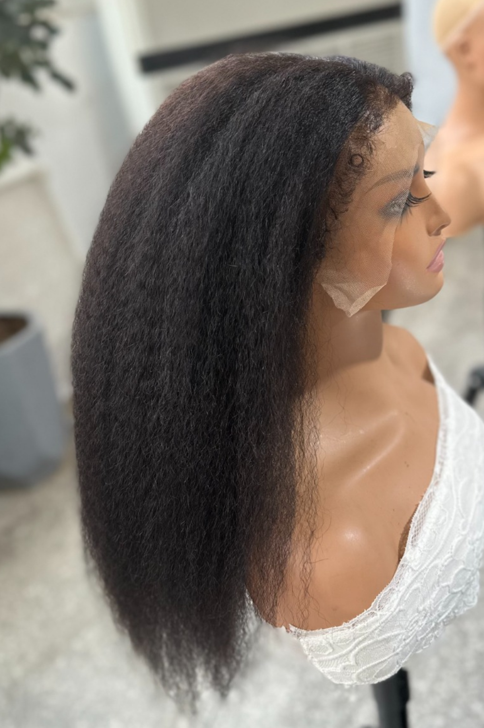 360 lace glueless kinky with baby hair
