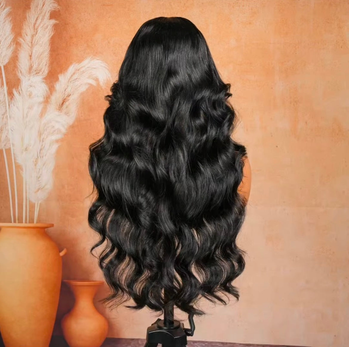 Sleek Body Wave with Full Bangs