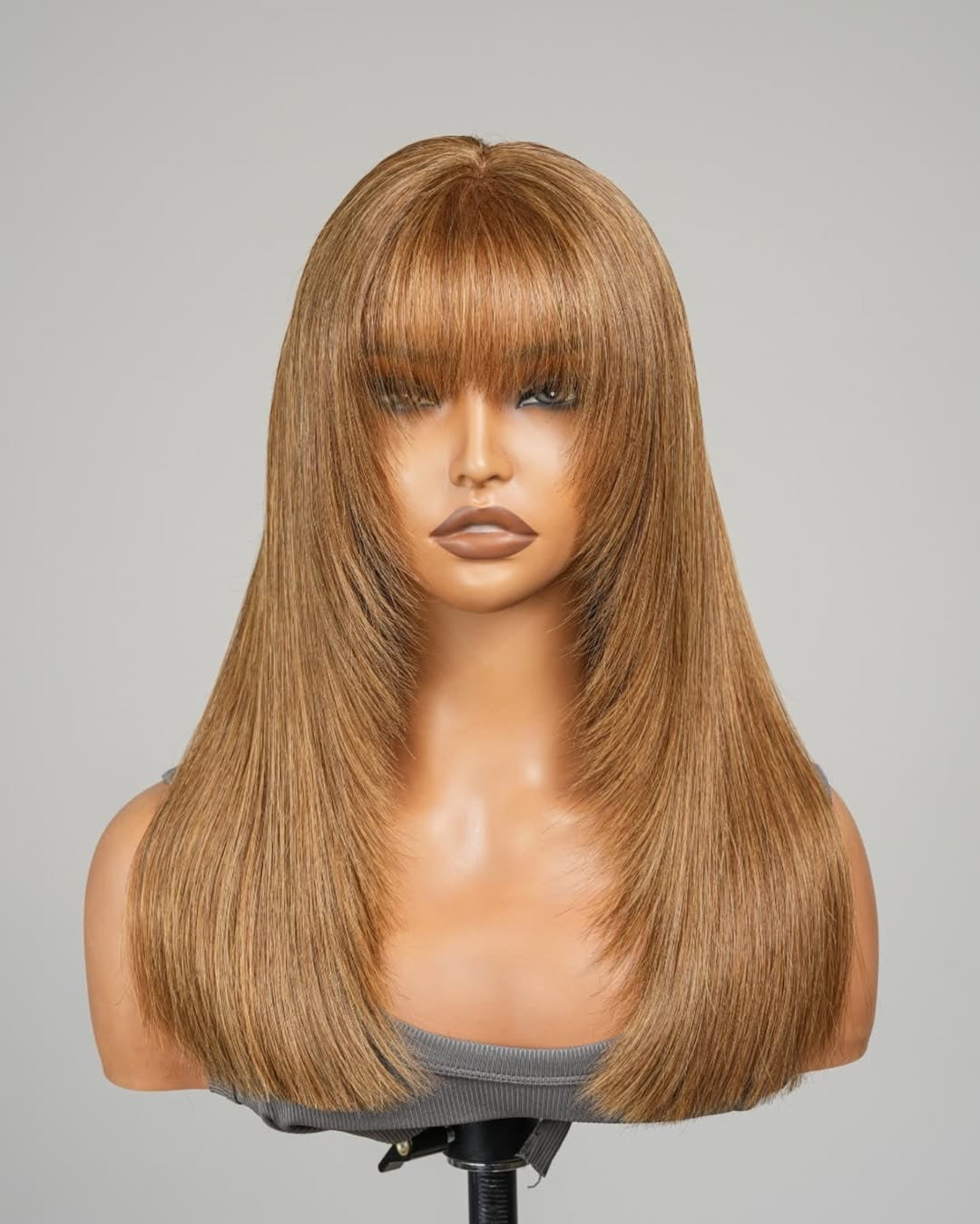 Golden Brown Bob Layered Wig
