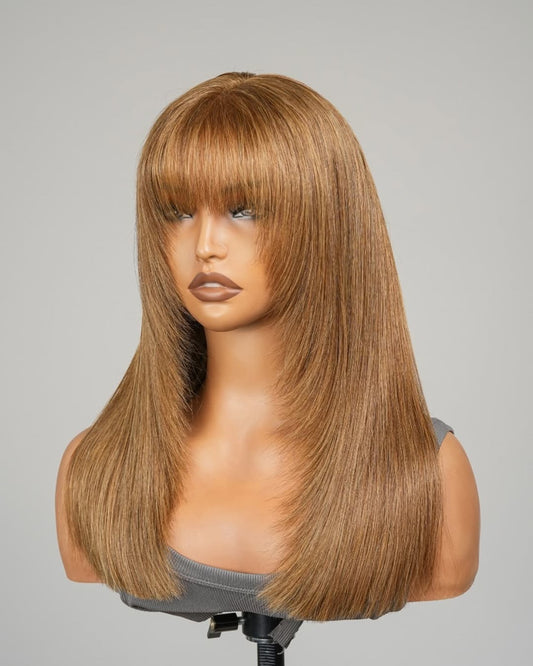 Golden Brown Bob Layered Wig