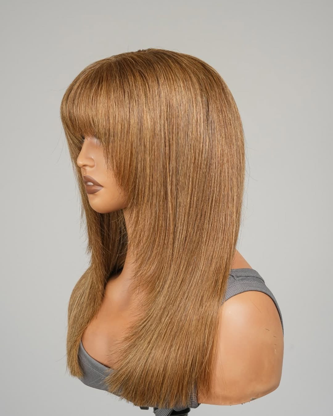 Golden Brown Bob Layered Wig