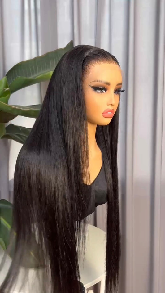 Long Black HD Wig