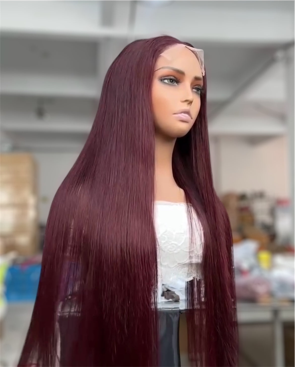 Burgundy Wig