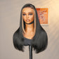 Black Wig with Blonde Front Highlights
