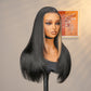 Black Wig with Blonde Front Highlights