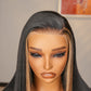 Black Wig with Blonde Front Highlights