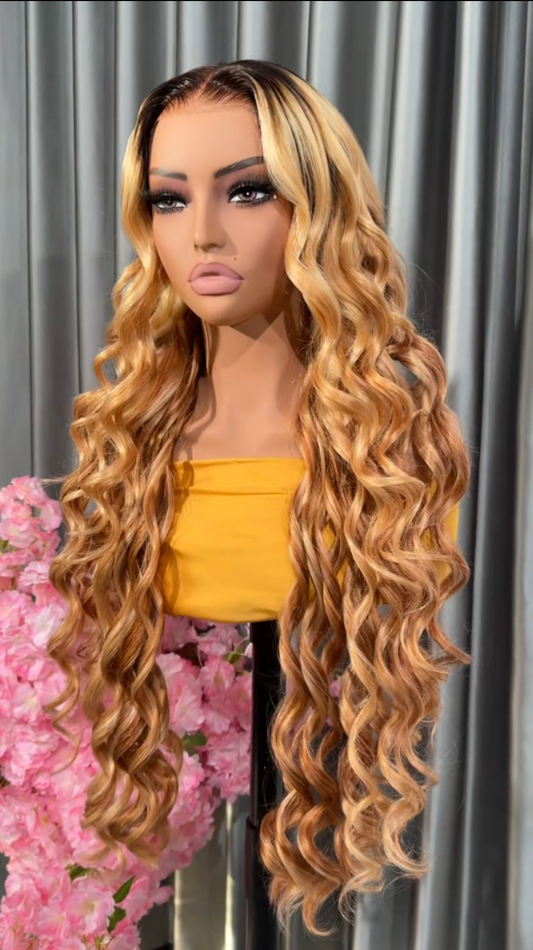 Curly Medium Blonde