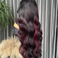 Burgundy-Black Body Wave