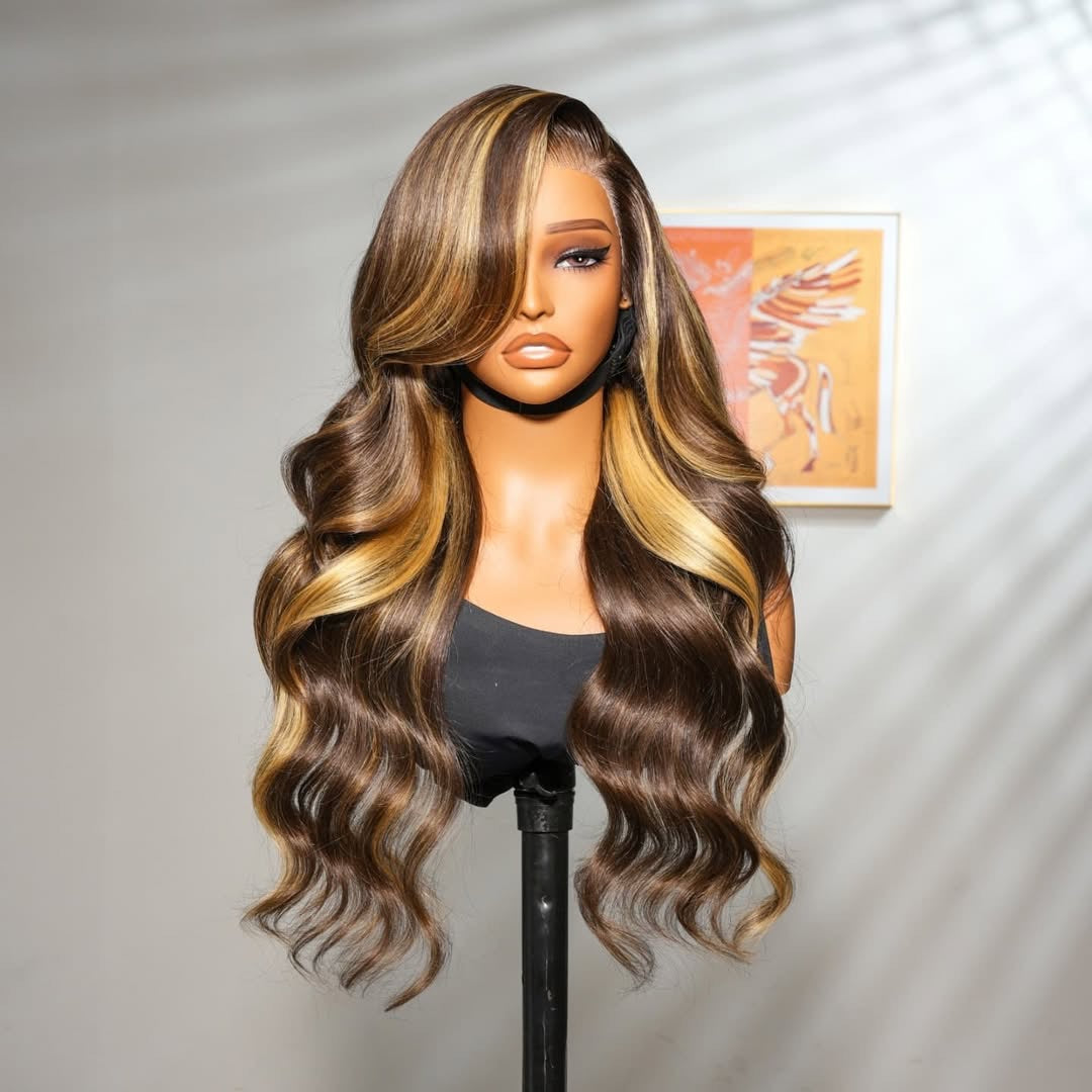 Golden Glow Highlight Wig