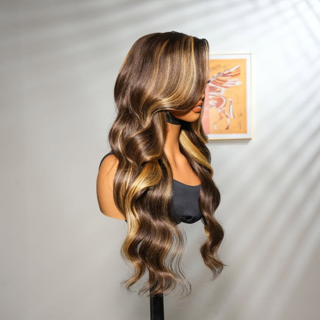 Golden Glow Highlight Wig