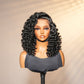 Black Curly HD Wig front view