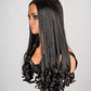 Straight Hair with Spiral Curls