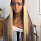 HD Wig with Ash Blonde Highlights