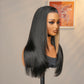 Black Wig with Blonde Front Highlights