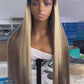 HD Wig with Ash Blonde Highlights