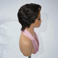 Black with brown pixie cut