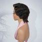 Black with brown pixie cut